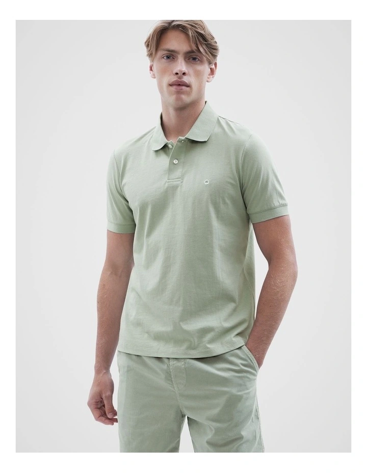 Classic Jersey Polo Shirt in Mint image 1
