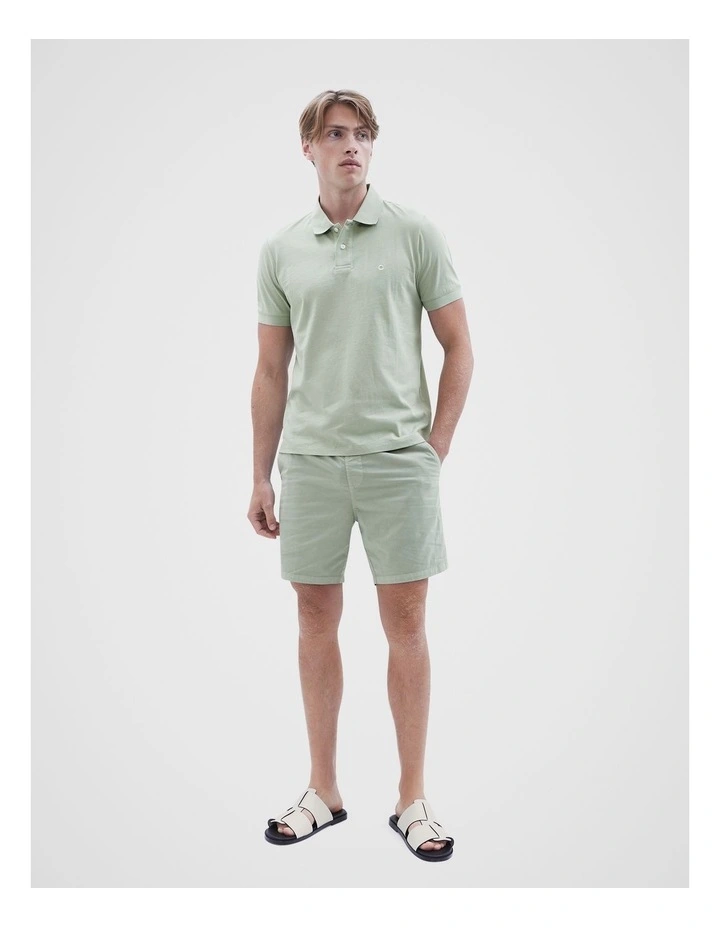 Classic Jersey Polo Shirt in Mint image 2
