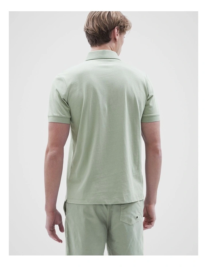 Classic Jersey Polo Shirt in Mint image 3