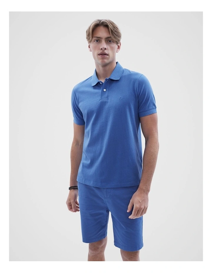 Classic Jersey Polo Shirt in Elec Blue image 1
