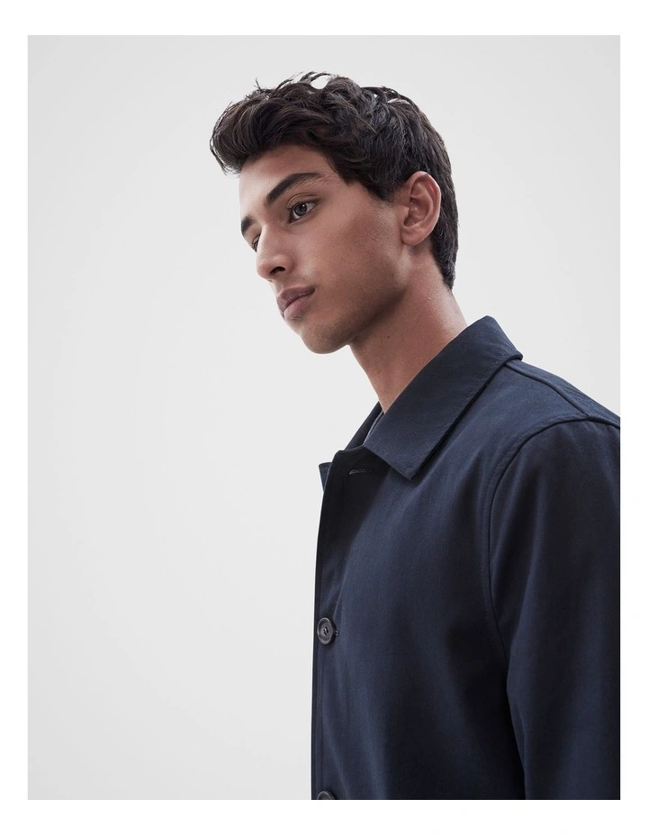 Car Coat in Navy image 4