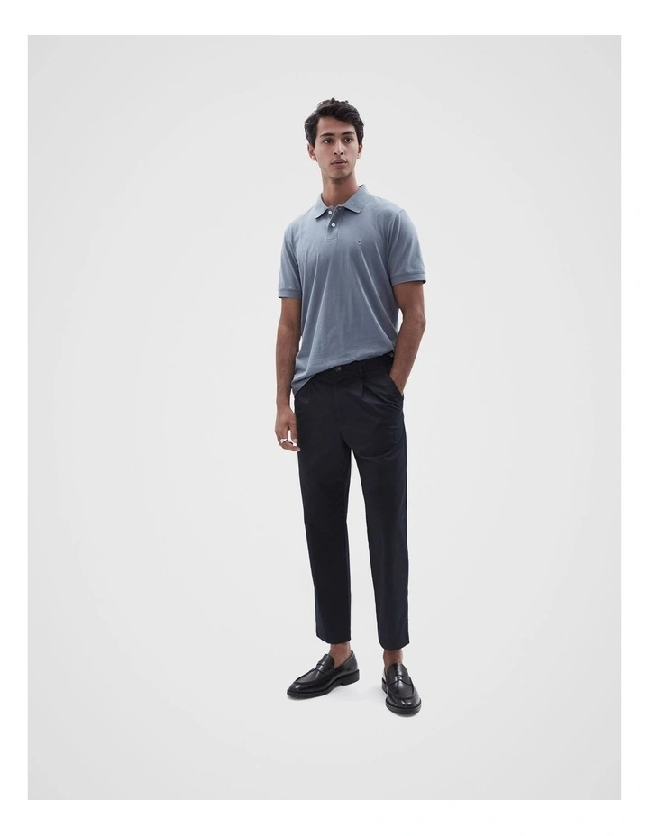 Classic Jersey Polo Shirt in Blue image 2