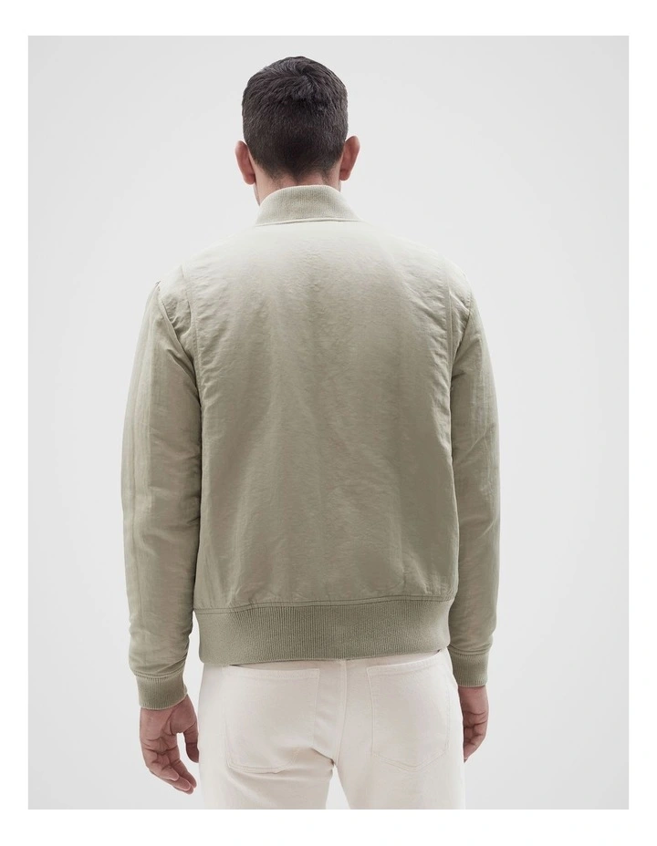 Utility Bomber Jacket in Fatigue Green image 3