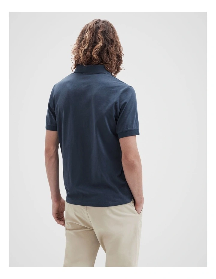 Classic Jersey Polo Shirt in Petrol image 2