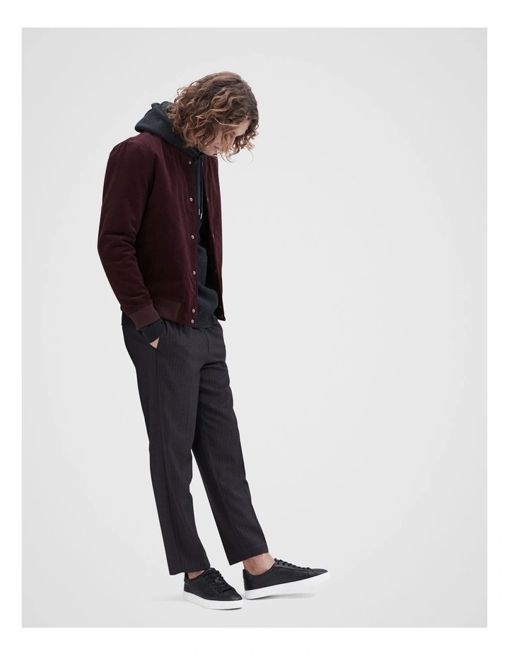 Cord Bomber Jacket in Burgundy image 2
