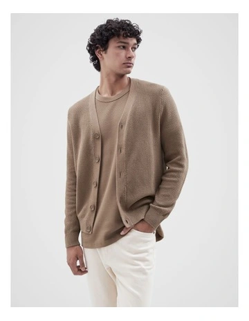 Knit Cardigan in Mocha
