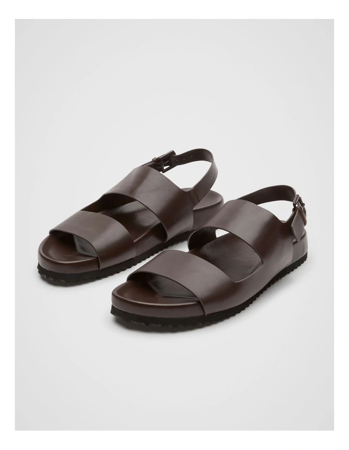 Barton Leather Sandal in Brown image 1