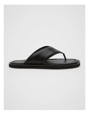 Trent Leather Thong in Black
