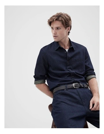 Emmett Leather Belt in Black