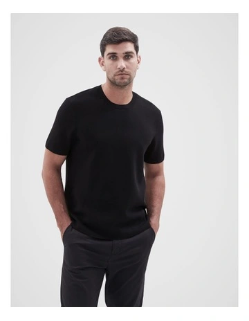 Milano Knit T-shirt in Black