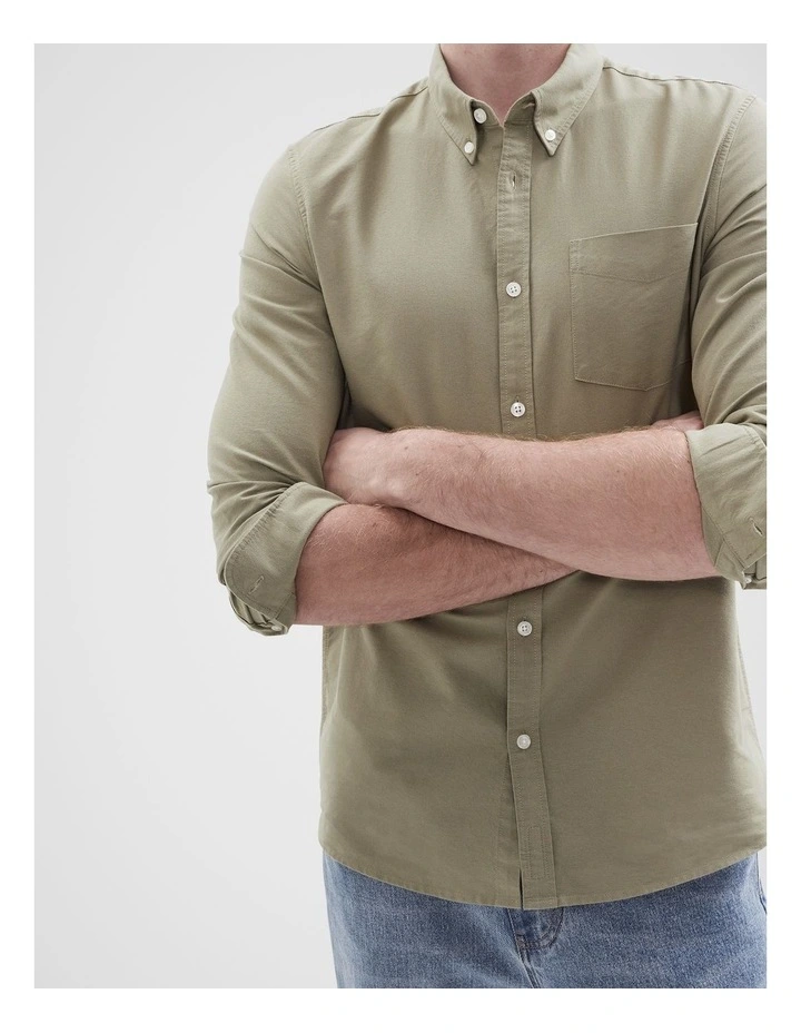 Oxford Regular Fit Shirt in Green image 3