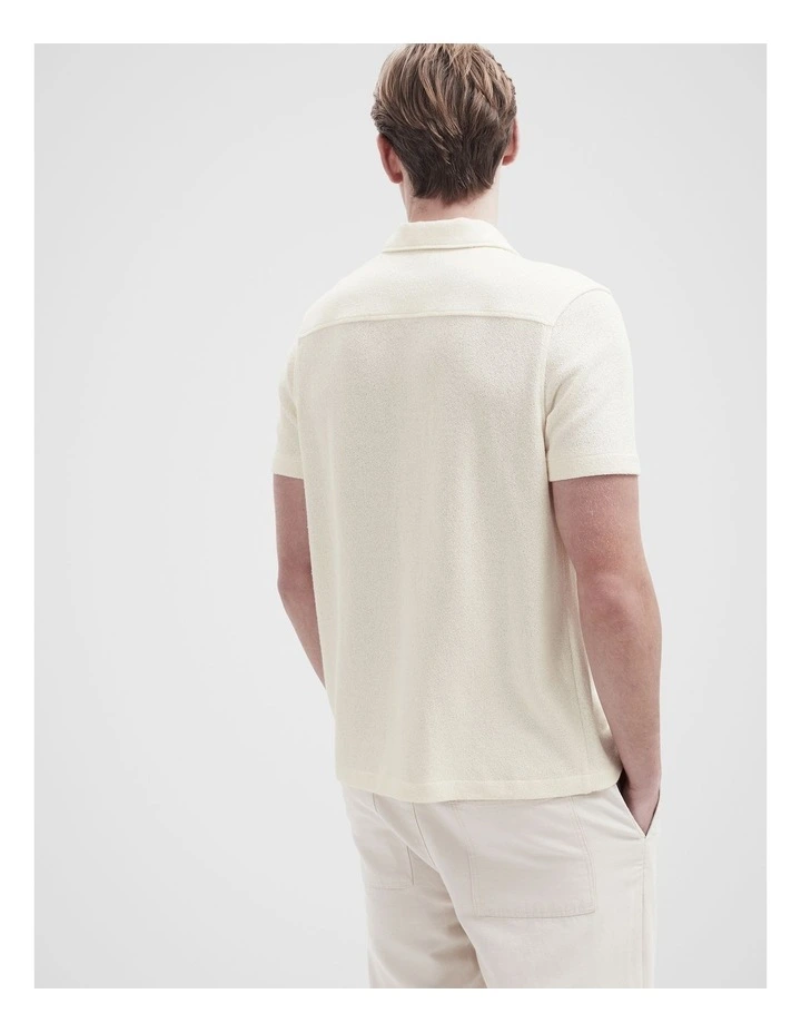 Boucle Button Through Shirt in White image 2