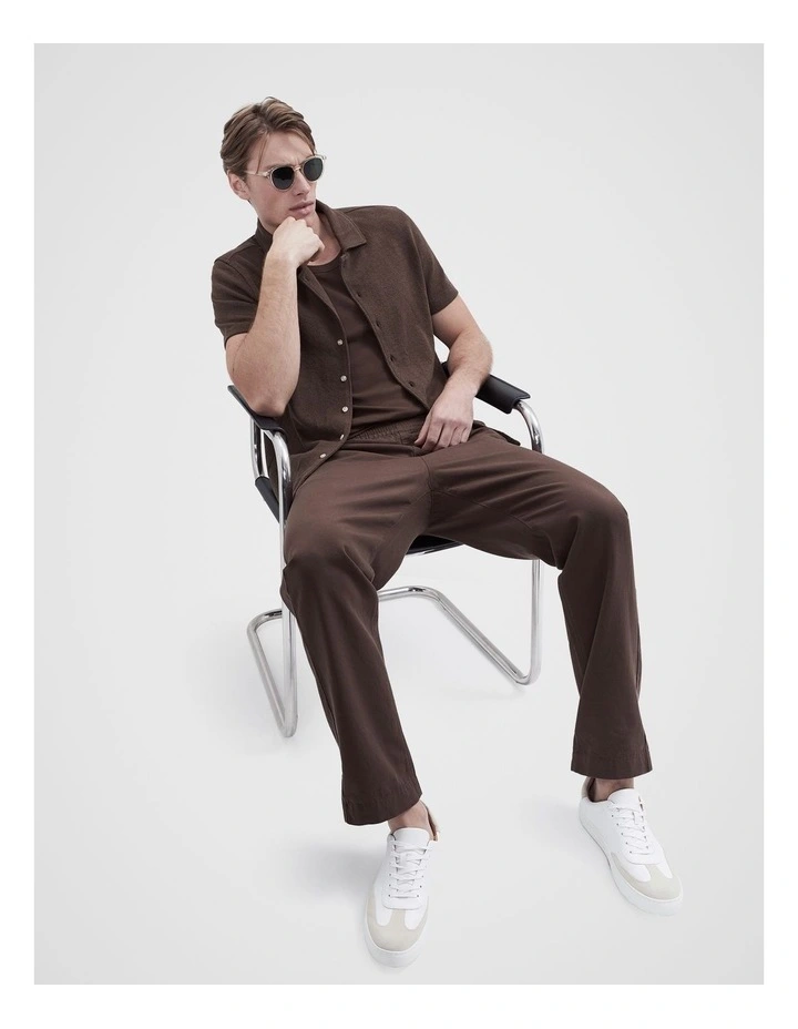 Rib Singlet in Brown image 4