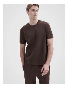 Milano Knit T Shirt in Brown