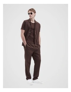 Canvas Relaxed Fit Pant in Brown
