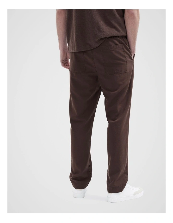Canvas Relaxed Fit Pant in Brown image 2