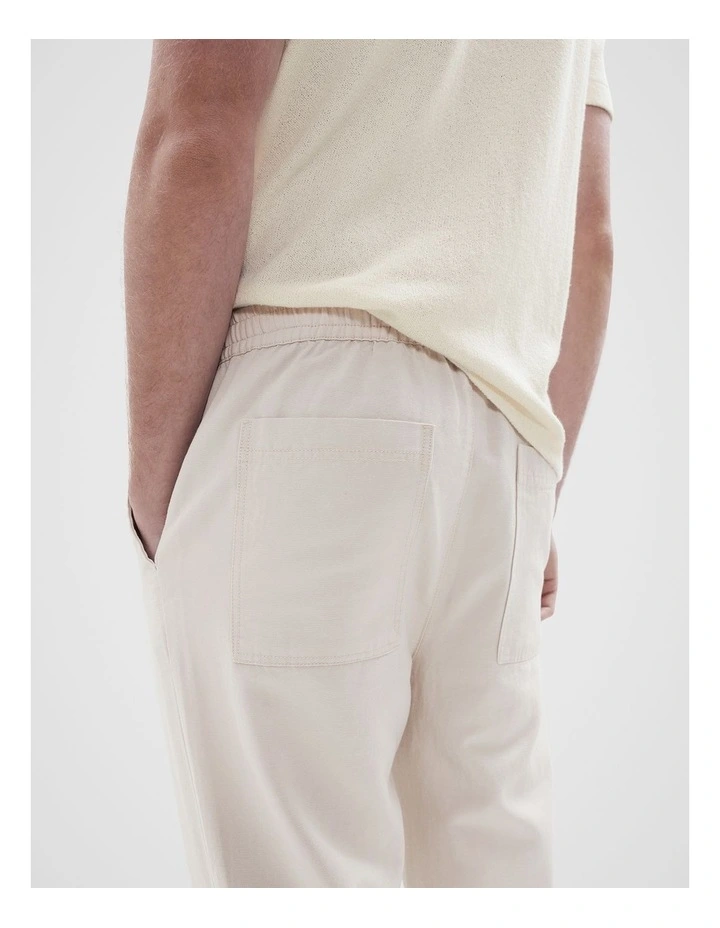 Canvas Relaxed Fit Pant in White image 3