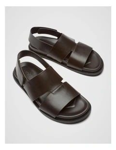Liam Leather Sandal in Brown