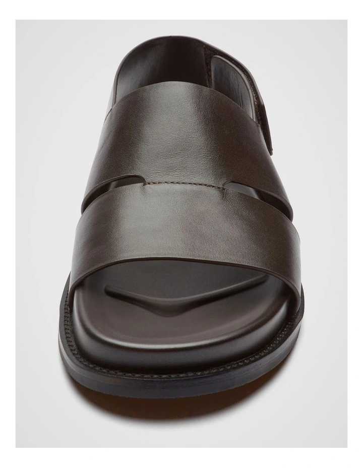 Liam Leather Sandal in Brown image 2