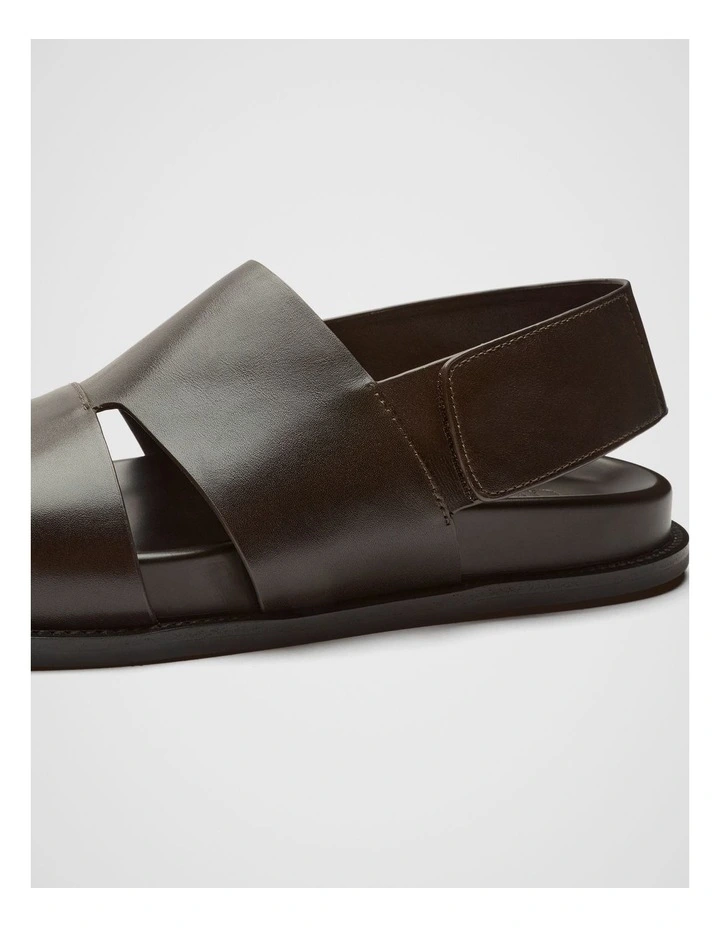 Liam Leather Sandal in Brown image 3