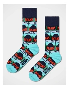 Beans Crew Socks in Turquoise