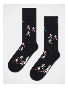 Runners Crew Socks in Black