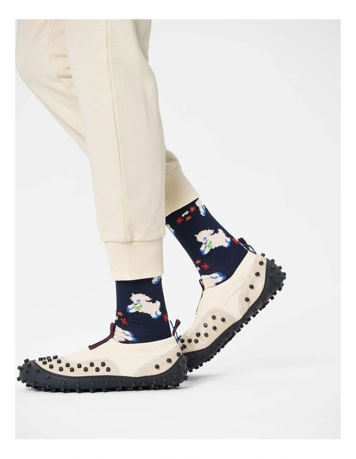 Lamb Crew Socks in Navy image 2