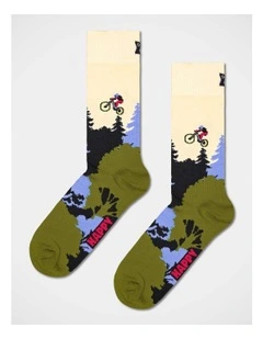 Mountain Bike Crew Socks in Multi