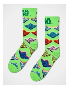 Star Wars Yoda Crew Socks in Light Green