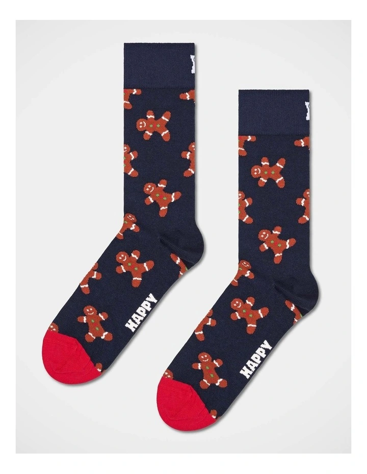 Gingerbread Crew Socks in Navy image 1