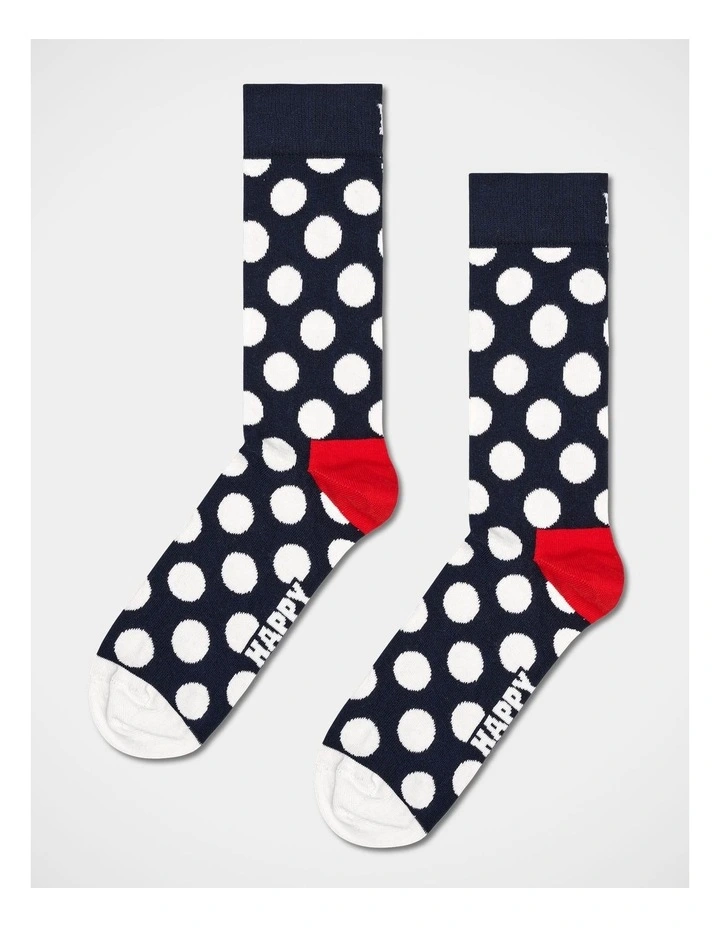 Big Dot Crew Socks in Navy image 1