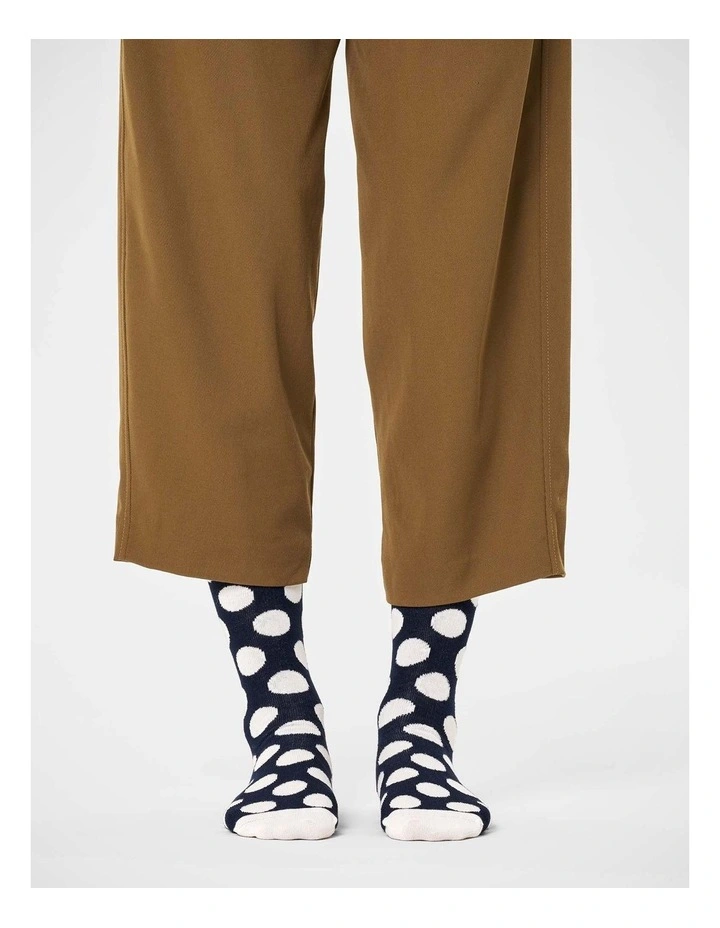 Big Dot Crew Socks in Navy image 2
