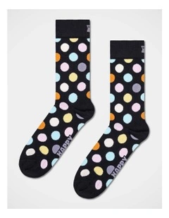 Big Dot Crew Socks in Black