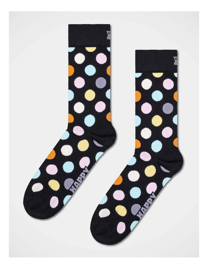 Big Dot Crew Socks in Black image 1