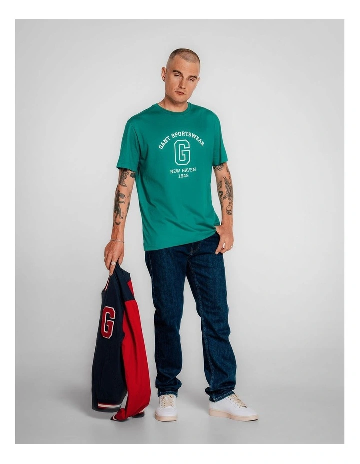 Graphic T-Shirt in Deep Green image 3