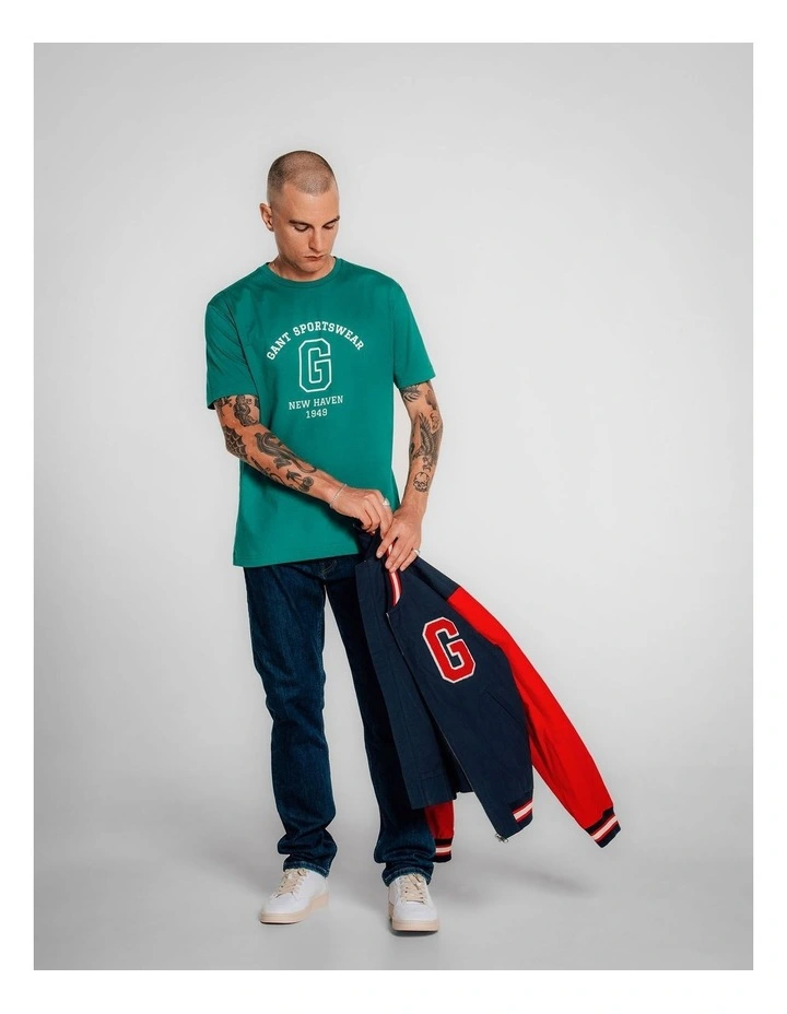 Graphic T-Shirt in Deep Green image 4