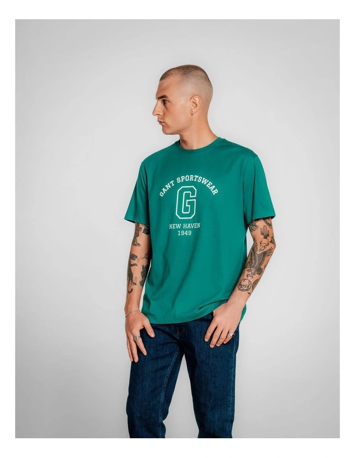 Graphic T-Shirt in Deep Green image 5