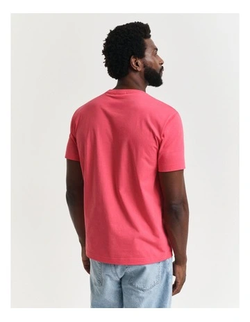 Regular Fit Shield T-shirt in Watermelon Red