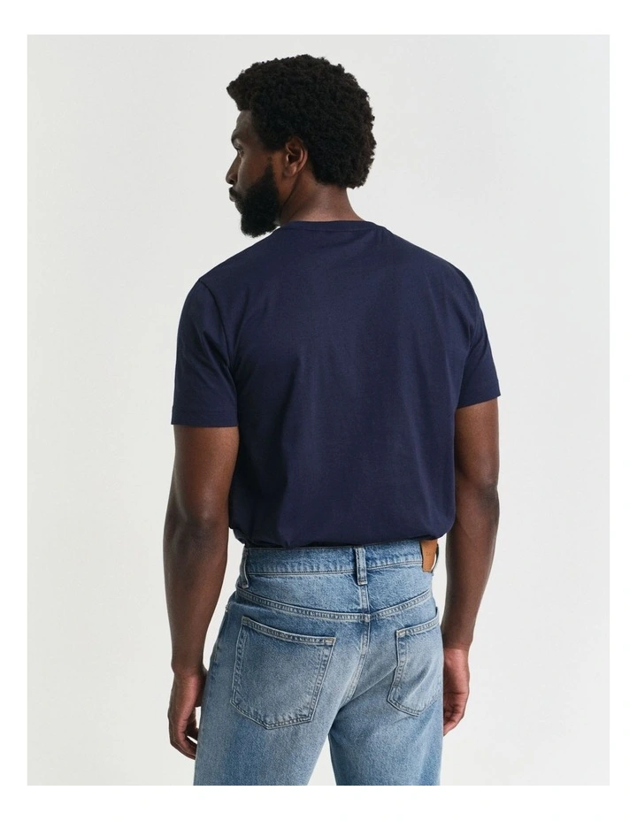 Printed Graphic T-Shirt in Evening Blue image 2
