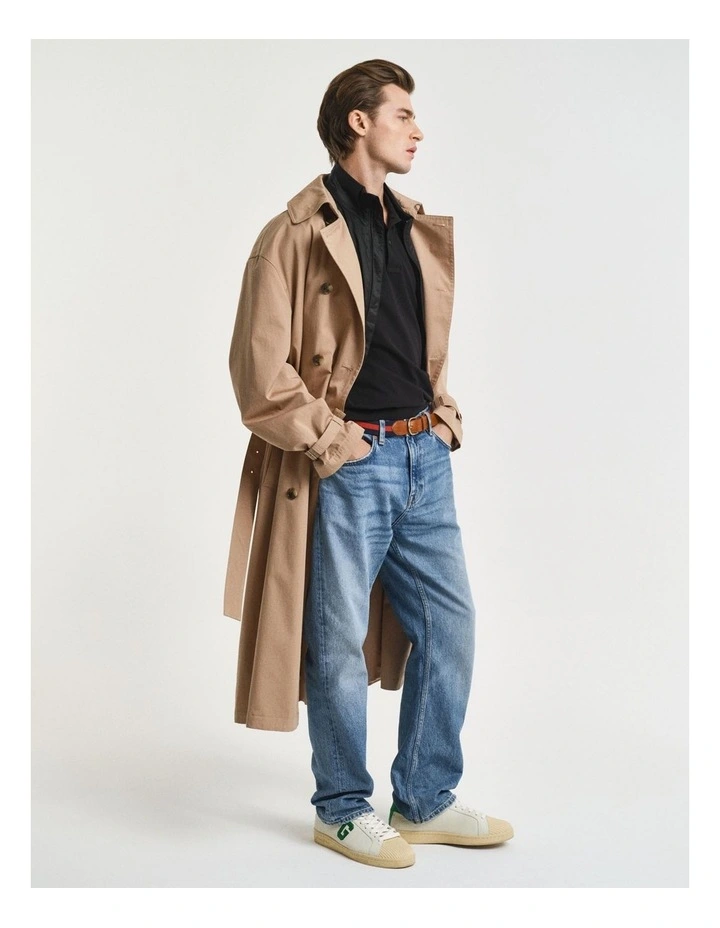 Regular Fit Shield Piqu Polo Shirt in Black image 4