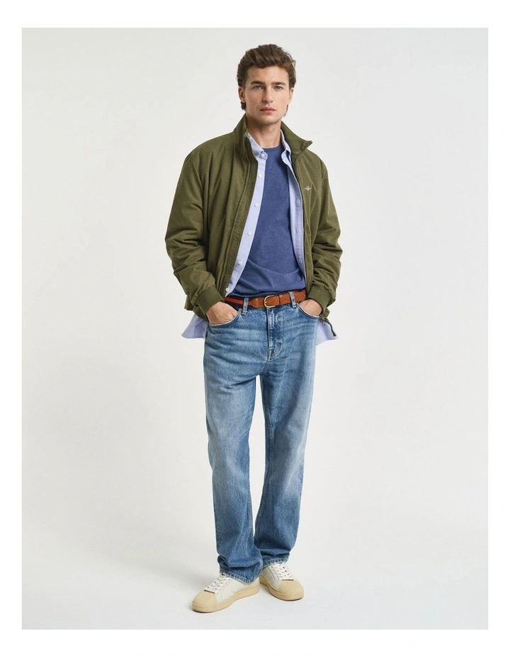 Regular Fit Shield T-shirt in Dark Jeansblue Melange image 3