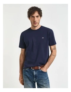 Regular Shield T-shirt in Evening Blue