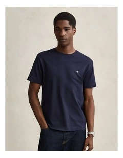 Regular Shield T-shirt in Evening Blue