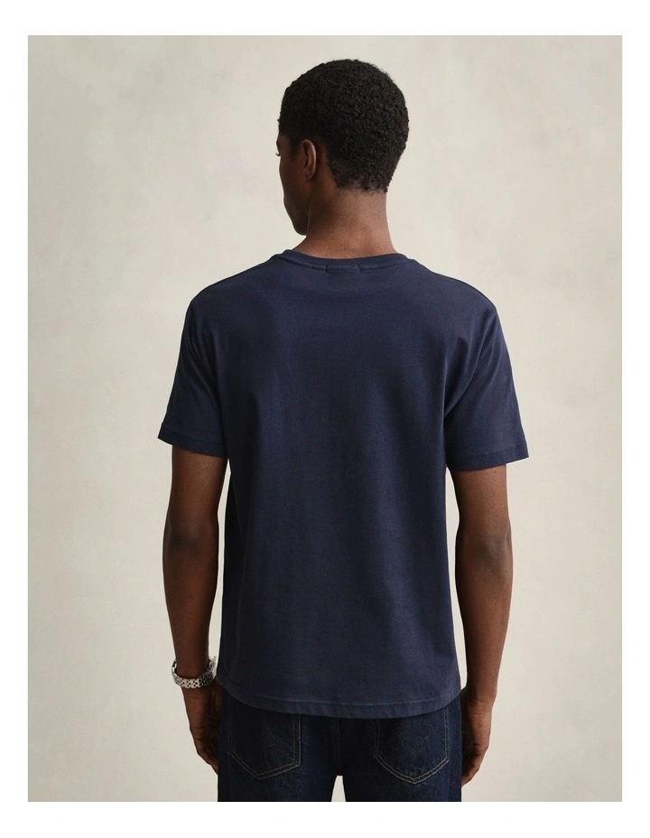 Regular Shield T-shirt in Evening Blue image 2