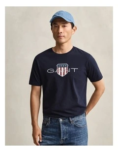 Shield T-Shirt in Evening Blue