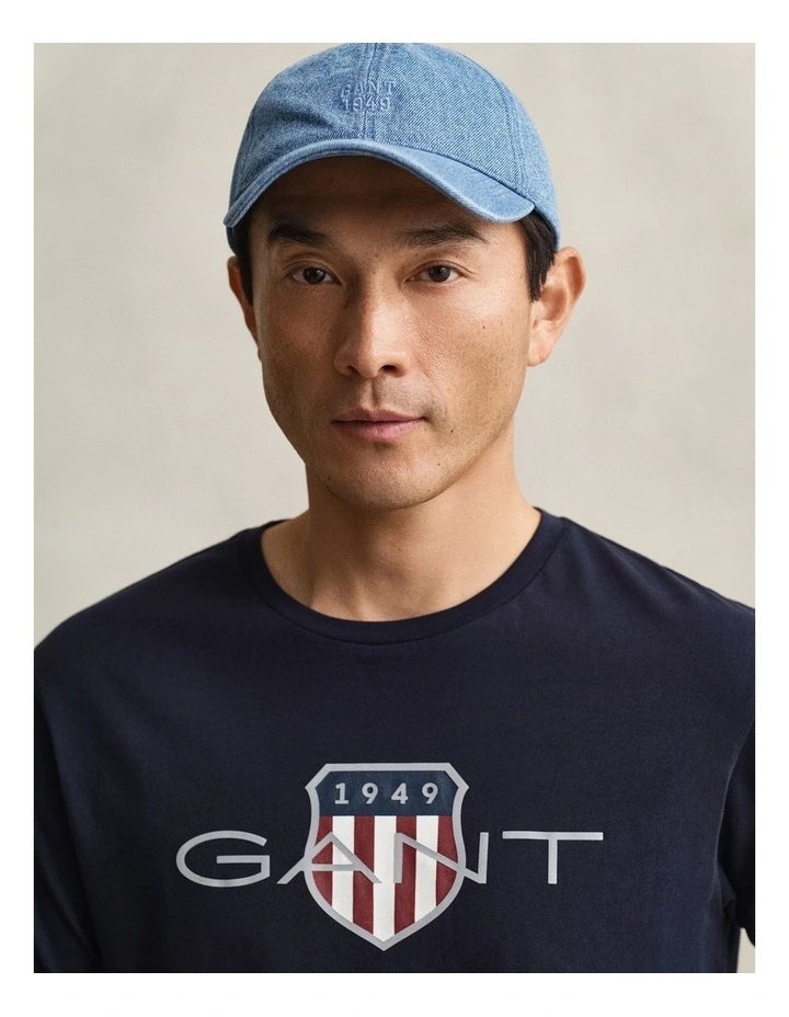 Shield T-Shirt in Evening Blue image 3