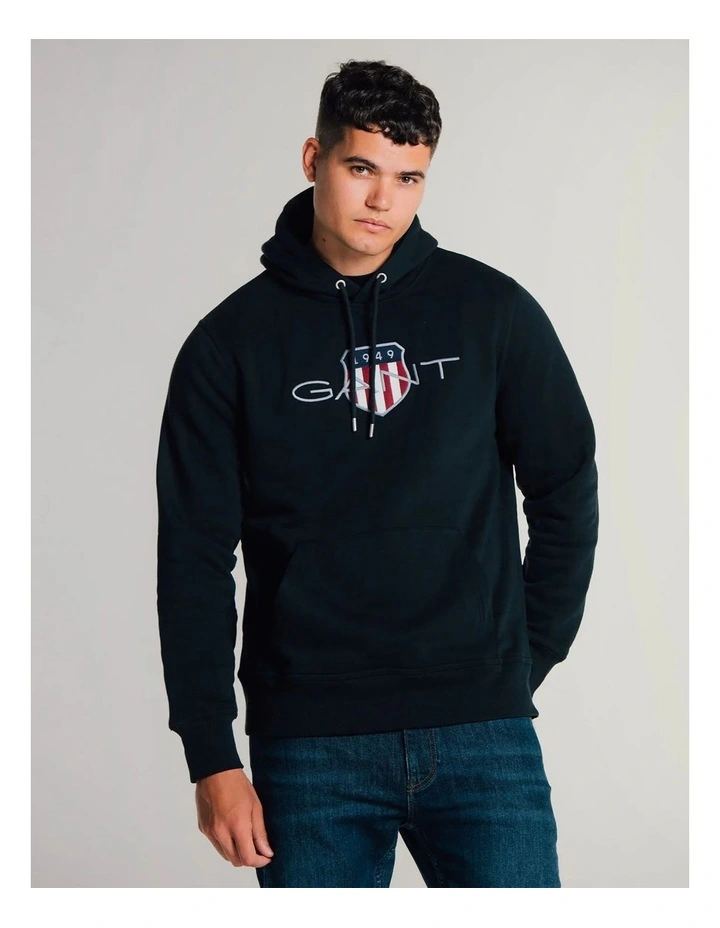 Shield Hoodie in Black image 1
