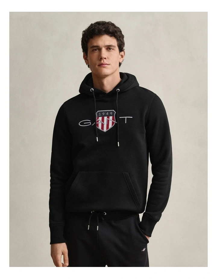 Shield Hoodie in Black image 1