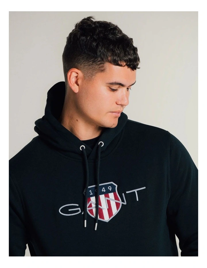 Shield Hoodie in Black image 3