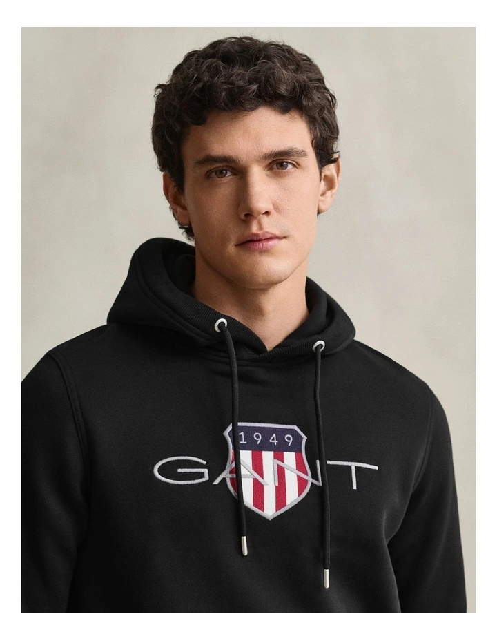 Shield Hoodie in Black image 3